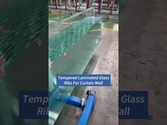 커튼 벽 위면 가열 된 가루 된 유리 갈비